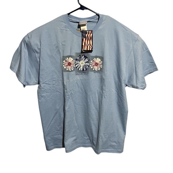Sonoma Tops - Sonoma NWT America 2002 Light Blue Floral Shirt Women’s Size XL Vintage 2000’s